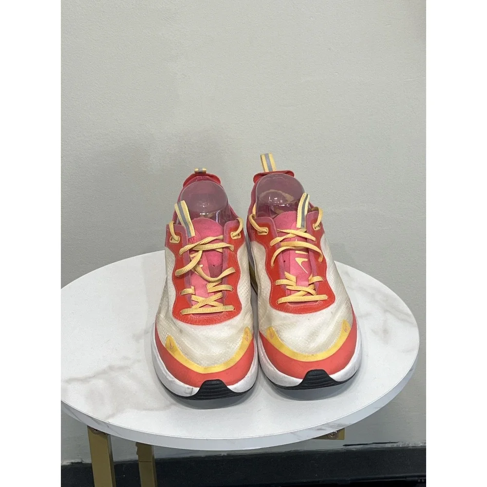 Nike Air Max Pink White Yellow Orange Casual Athletic Sneakers Shoes Size 9.5